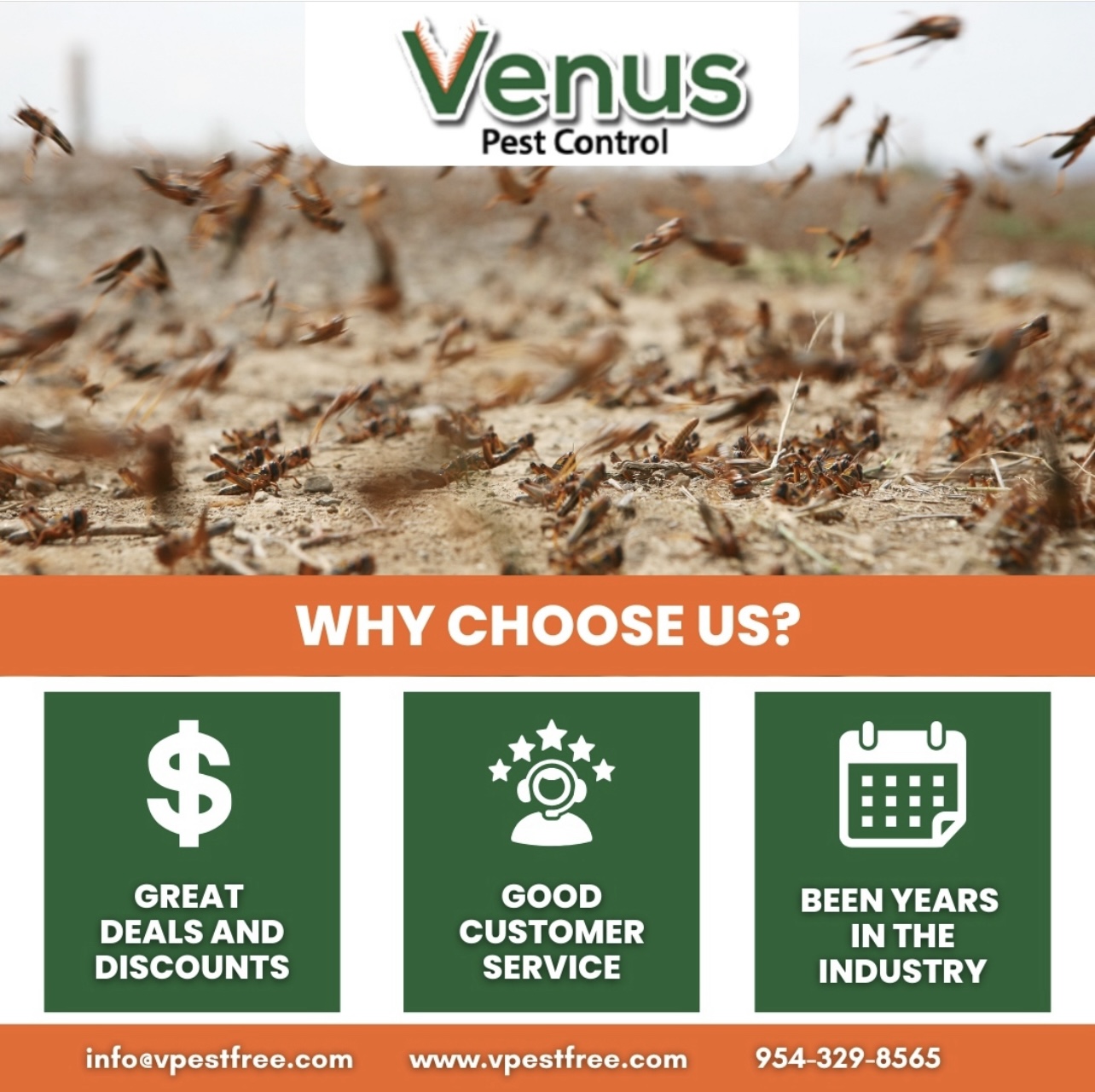 Venus Pest Control Advertisment