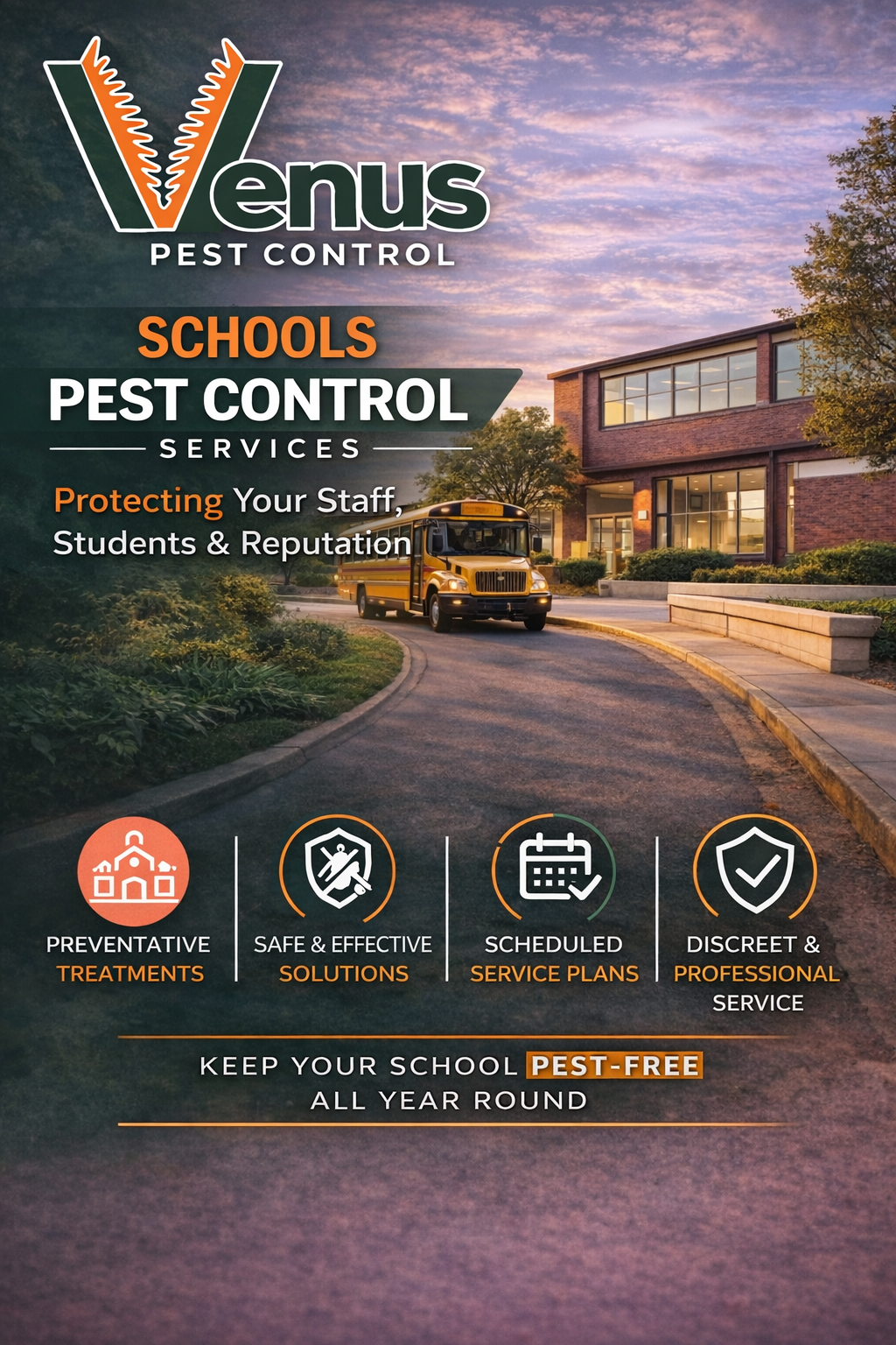 School pest control service ensuring safety and protection.