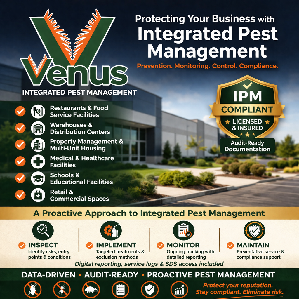 Integrated Pest Management services by Venus Pest Control for businesses.