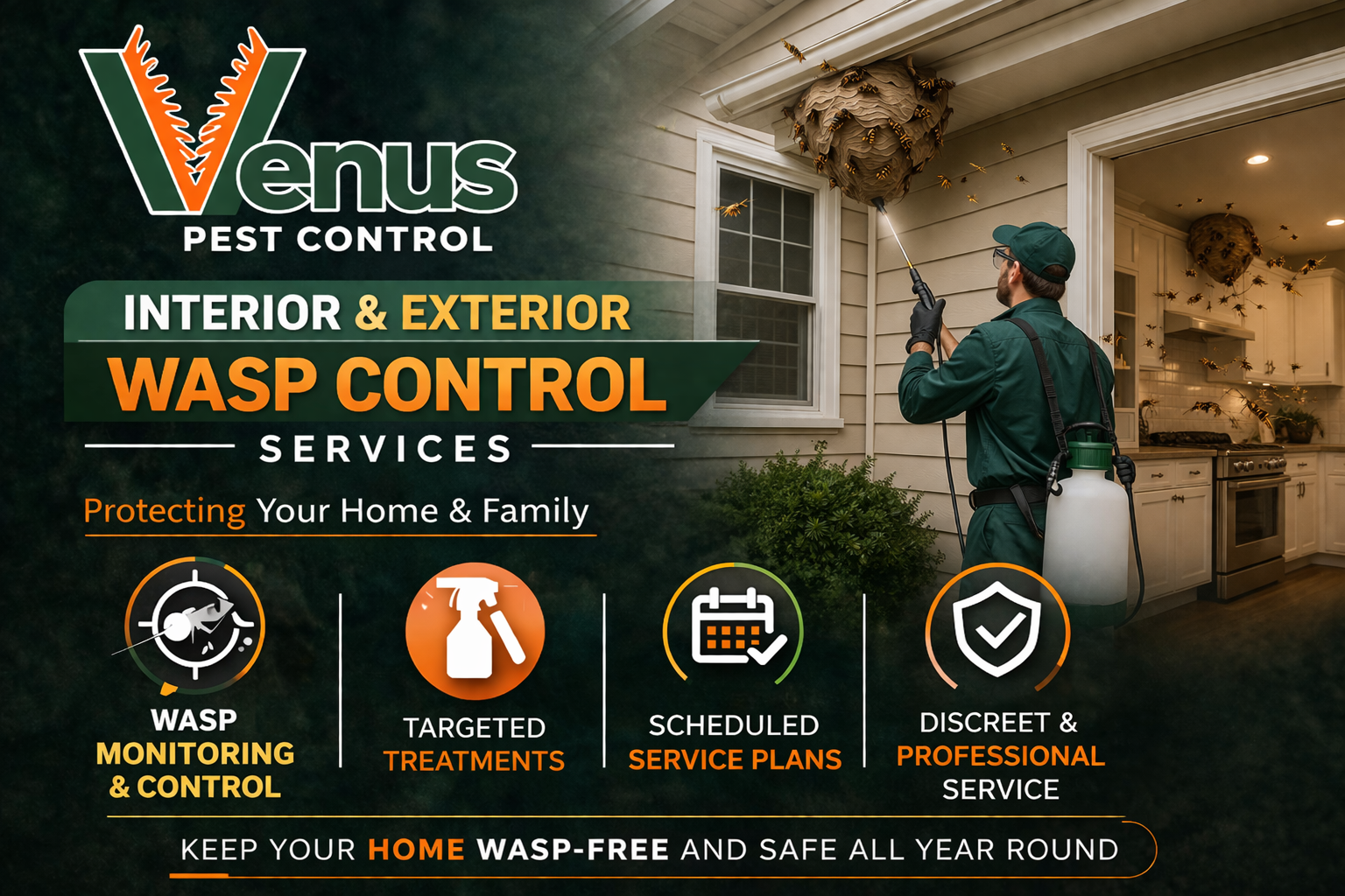 Professional pest control service for home and exterior protection.
